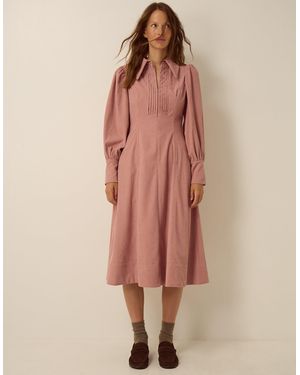 Monsoon Skye Stretch Corduroy Midi Dress - Pink