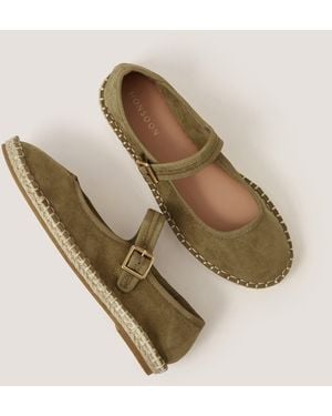 Monsoon Dede Faux Suede Espadrille Flats - Natural