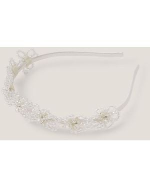 Monsoon Flower Beaded Headband - Natural