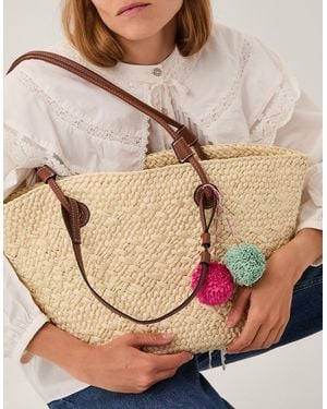 Monsoon Yvie Woven Raffia Basket Bag - Natural