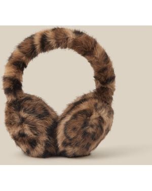 Monsoon Niya Leopard Print Earmuffs - Natural