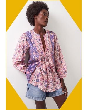 Monsoon East Imogen Floral Blouse Multi - Purple