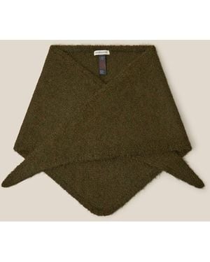 Monsoon Taya Knitted Triangle Scarf Green