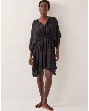 Monsoon Sana Sequin Embellished Kaftan Black - Natural