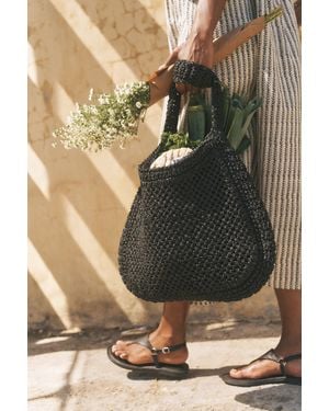Monsoon Hari Scoop Raffia Shoulder Bag Brown - Multicolour