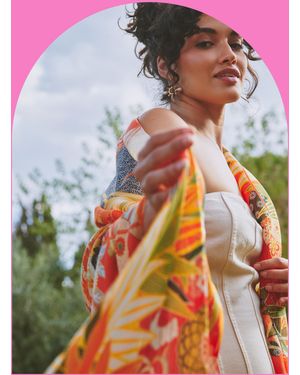 Monsoon One Hundred Stars Fan Print Scarf - Pink