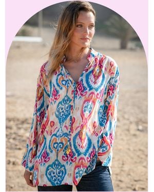 Monsoon La Galeria Elefante Elizabeth Printed Kaftan Top Multi - Multicolour