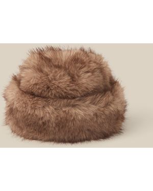 Monsoon Rhi Faux Fur Hat - Brown