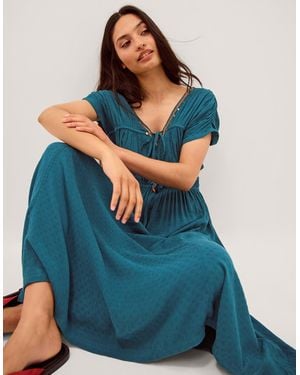 Monsoon Sophia Embellished Midi Dress - Blue