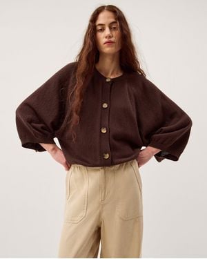 Monsoon Caryn Cotton Blend Cardigan Brown