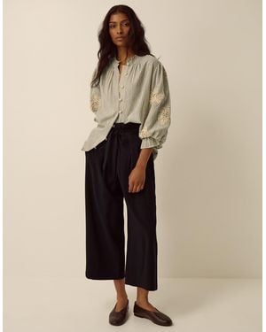 Monsoon Carla Culotte Trousers Black - Natural