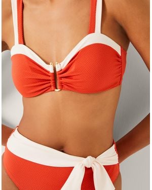 Monsoon Sabrina Two Tone Bikini Top Orange - Red