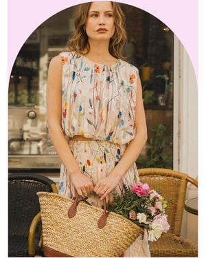 Monsoon Traffic People Whispers Print Top Cream - Natural