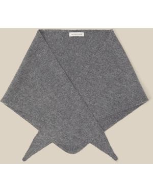 Monsoon Fae Knitted Triangle Scarf Grey