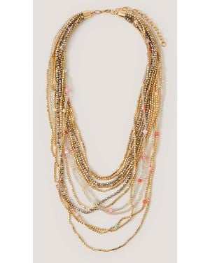 Monsoon Bead Layered Necklace - White