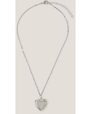 Monsoon Heart Locket Necklace - Natural