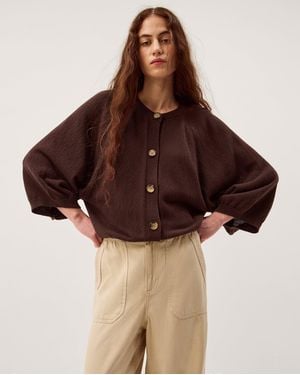 Monsoon Caryn Cotton Blend Cardigan - Brown