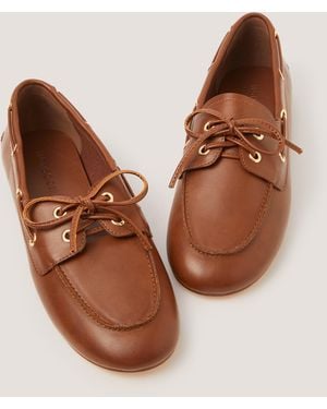 Monsoon Piper Boat Shoes Brown