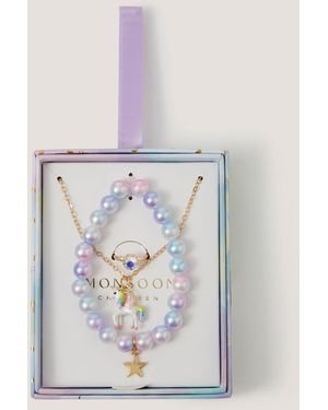 Monsoon Unicorn Star Jewellery Set - Natural