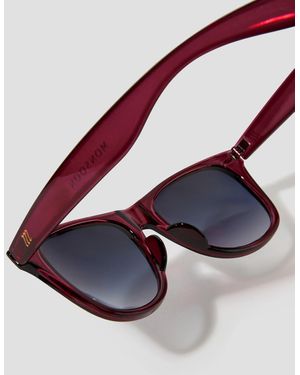 Monsoon Flat Top Square Sunglasses Red
