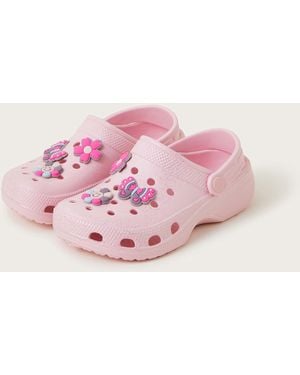 Monsoon Glitter Butterfly Clogs Pink