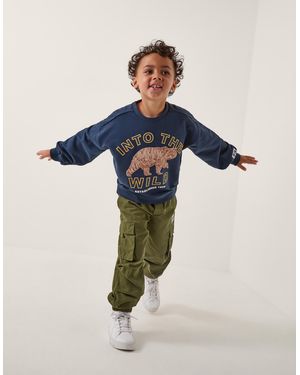 Monsoon Into The Wild Graphic Sweatshirt Blue