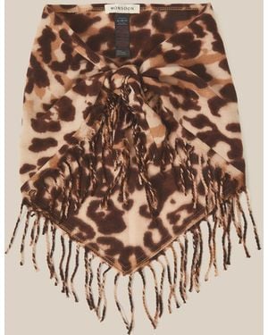 Monsoon Archie Animal Print Triangle Scarf - Natural