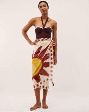 Monsoon Anissa Sun Print Sarong - Pink