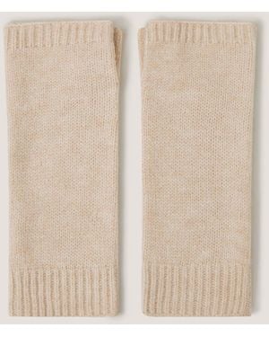 Monsoon Yvie Knitted Wrist Warmers Natural