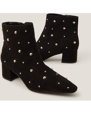 Monsoon Talia Stud Ankle Boots Black
