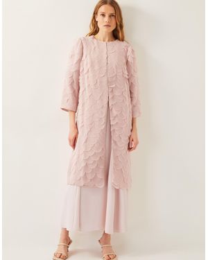Monsoon Elora Duster Coat Pink
