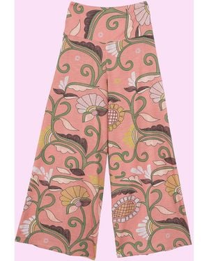 Monsoon One Hundred Stars Giant Kantha Palazzo Trousers Pink