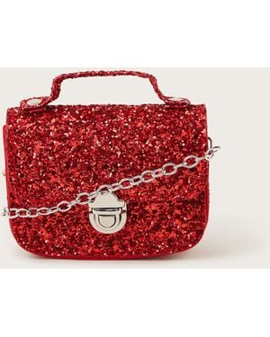 Monsoon Glitter Mini Bag Red