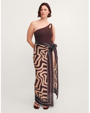 Monsoon Callie Thorpe X Wave Print Sarong - White