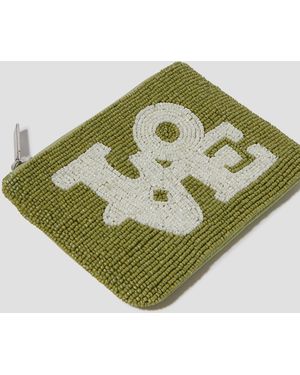 Monsoon 'love' Beaded Coin Purse - Green