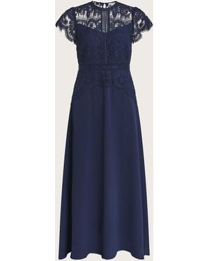 Monsoon Lace Midi Bridesmaid Dress - Blue