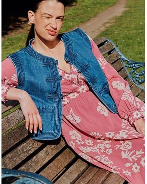 Monsoon East Kris Hand-batik Floral Maxi Dress Pink