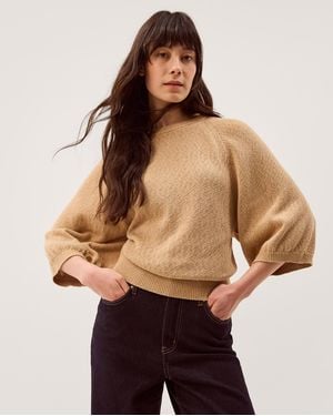 Monsoon Codie 3⁄4 Sleeve Jumper Brown
