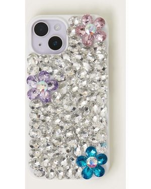 Monsoon Flower Jewel Phone Case - White