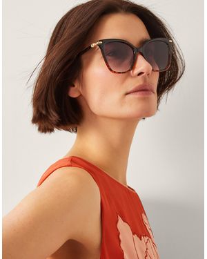 Monsoon Ombré Cat Eye Sunglasses - Brown