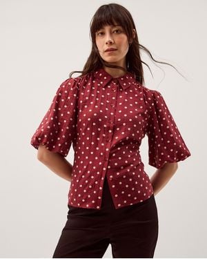 Monsoon Claire Polka Dot Shirt - Red