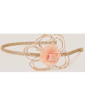 Monsoon Embellished Flower Glitter Headband - Natural
