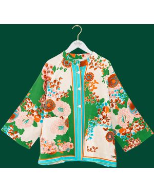 Monsoon One Hundred Stars Kitsch Bouquet Jacket - Green