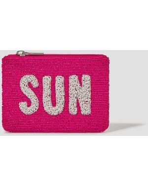 Monsoon 'sun' Beaded Coin Purse - Pink