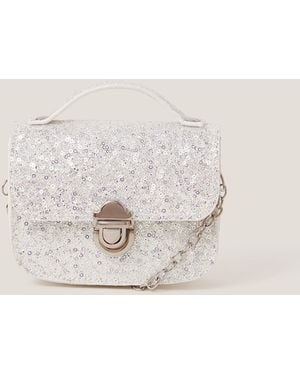 Monsoon Mini Glitter Push-lock Bag - Natural