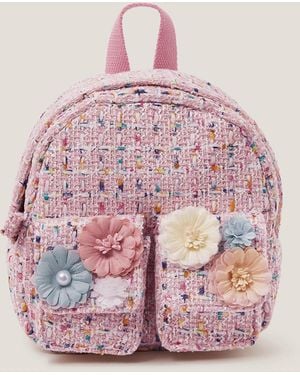 Monsoon Mini Flower Boucle Backpack - Pink