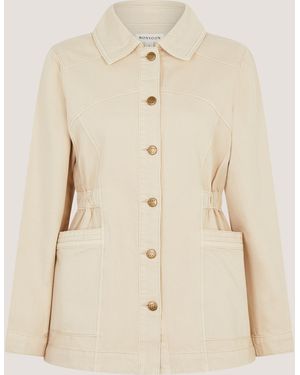 Monsoon Mabel Longline Denim Jacket Natural