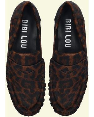 Monsoon Bibi Lou Lyra Leopard Print Pony Loafers Leopard - Black
