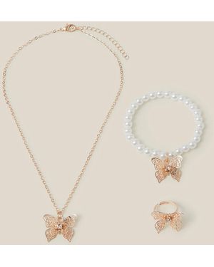 Monsoon Butterfly Jewellery Set - Natural