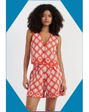 Monsoon Chinti & Parker Sunflower Waistcoat - Red